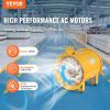 VEVOR Portable Ventilator, 10" Heavy Duty Cylinder Fan, 350W Strong Shop Exhaust Fan 1942CFM, 9.8ft Power Cord (No charging head)
