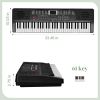 [Do Not Sell on Amazon] GEP-203 61 Key Keyboard with Piano Stand, Piano Bench, Built In Speakers, Headphone, Microphone, Music Rest, LED Screen