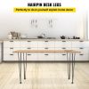 VEVOR Hairpin Table Legs 40" Black Set of 4 Desk Legs 880lbs Load Capacity (Each 220lbs) Hairpin Desk Legs 3 Rods for Bench Desk Dining End Table Chai