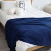 SOGA Royal Blue Acrylic Knitted Throw Blanket