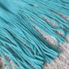SOGA Teal Acrylic Knitted Throw Blanket