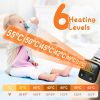 Portable Bottle Warmer with Night Light Baby Milk Warmer Milk Formula Warmer for Home Travel with 6 Heating Levels