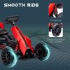 Aosom Kids Pedal Go Kart, Outdoor Ride on Toy with Adjustable Seat, Swing Axle, Handbrake, 4 Non-Slip EVA Wheels for Boys and Girls Aged 3-8 Years Old
