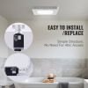 VEVOR Bathroom Exhaust Fan, 80 CFM High-Efficiency Ventilation, 1.5sones Low Noise Operation All-Copper Motor, Energy-Saving Bathroom Ceiling Fan