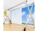 SOGA 2.4m Portable Standing Clothes Drying Rack Foldable Space-Saving Laundry Holder with Wheels