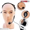 5 Core Headset Microphone Professional Flexible Boom Wired Hands Free Mic 1/4" Connector Jack for Speakers Voice Amplifier Coaches PA System - MIC HM