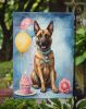 Belgian Malinois Happy Birthday Garden Flag Mailbox Flag Decorative Yard Flag Banner Outside Patio Artwork Yard Flower Beds, Garden Size, Multicolor