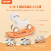 VEVOR 3 in 1 Rocking Horse for Toddlers 1-3 Years, Baby Rocking Horse with Detachable Balance Board and 4 Smooth Wheels