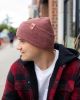 HAAKWEAR Theta-Stitch Cuffed Beanie - Designed and Made in USA (Patent Pending Design) - Rusty Burgundy