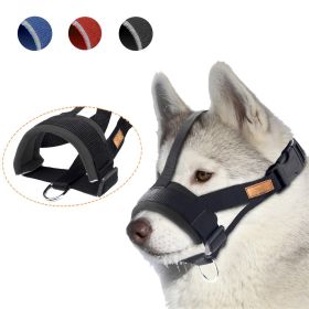 Anti-Bite And Anti-Barking Pet Muzzle With Adjustable Dog Muzzle (Color: BLACK, size: L)