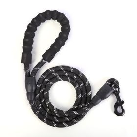 Strong Nylon Braided Dog Leash ; Pet Training Running Rope; Pet Supplies Pet Leash (Color: BLACK, size: S)