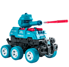 Mini Children Inertia Tank Cars 6 Wheel Drive Off Road Vehicle (Color: Blue)