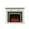 47" Electric Fireplace Remote Control With 2 Drawer