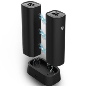 Hand Warmers Rechargeable 2 Pack, 10000 mAh Electric Hand Warmer,360°Surround Heat Magnetic Electric Handwarmer (Color: BLACK)