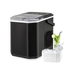 Portable Countertop Ice Maker with Self-Cleaning for Home/Office (type: Ice Maker, Color: BLACK)