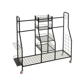 Golf Bag Organizer with Lockable Wheels for Multi Occasions (type: Golf Supplies, Color: Black A)