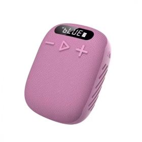 New Portable Bluetooth Speaker for Outdoor Sports Portable Clip On Speaker WIND3S for Universal Cell Phone And Bluetooth Device (Color: Pink)
