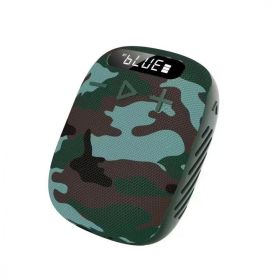 New Portable Bluetooth Speaker for Outdoor Sports Portable Clip On Speaker WIND3S for Universal Cell Phone And Bluetooth Device (Color: Camo)