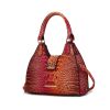 MKF Collection Ava Gradient Rainbow Faux Crocodile-Embossed Tote by Mia K