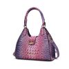 MKF Collection Ava Gradient Rainbow Faux Crocodile-Embossed Tote by Mia K