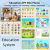 Full Screen Mini Phone Best Holiday Gifts, New Student Phone, 2750mAh Battery 3+64GB Smartphone with Fun Education APP Learning Games Painting Cartoon