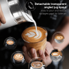 PSM1A-WH   450W Electric Milk Froth, Cold Sparkling Chocolate Blender, Cold/Hot Latte Cappuccino 300ml, Milk Warmer 360°