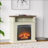 30" Electric Fireplace Remote Control Open Shelf