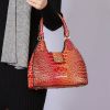 MKF Collection Ava Gradient Rainbow Faux Crocodile-Embossed Tote by Mia K