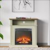 30" Electric Fireplace Remote Control Open Shelf