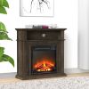 30" Electric Fireplace Remote Control Open Shelf